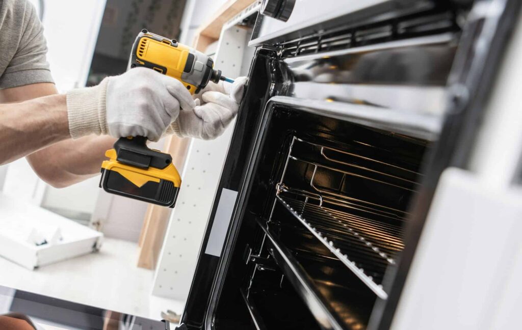 Oven repair and disassembling